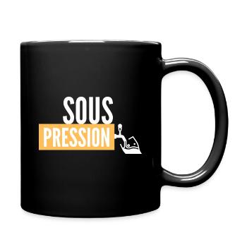 Sous pression idée cadeau apéro / fete /camping - Mug uni - noir - Droite