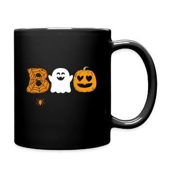 Halloween Boo Saison - Tasse einfarbig - Schwarz - Rechts
