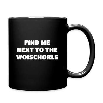 Schorle Riesling Pfalz Mundart Woi Dubbeglas Motiv - Tasse einfarbig - Schwarz - Rechts