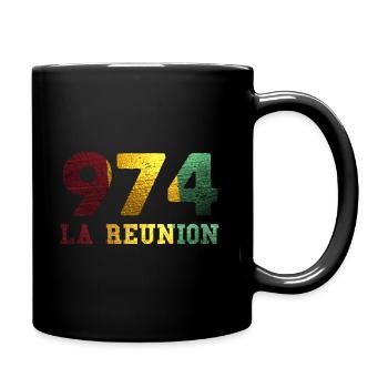 974 la Réunion Rasta Vibrations Positives - Mug uni - noir - Droite