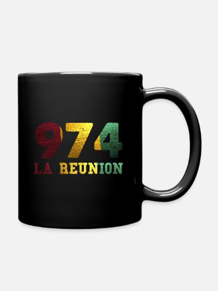 974 la Réunion Rasta Vibrations Positives - Mug uni - noir