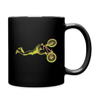Bicycle Mountain Bike BMX Dirt Bike Slopestyle - Full Colour Mug - black - Right