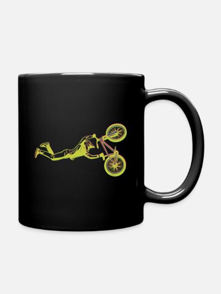 Bicycle Mountain Bike BMX Dirt Bike Slopestyle - Full Colour Mug - black