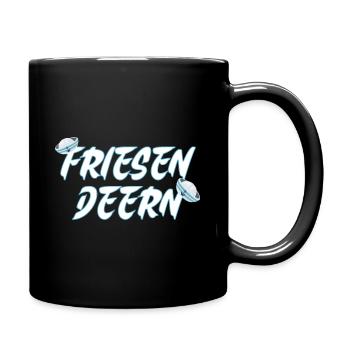 Friesen Deern Küstenmädchen Nordsee Nordlicht - Tasse einfarbig - Schwarz - Rechts