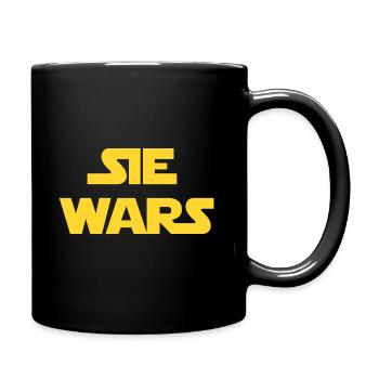 Sie wars - Tasse einfarbig - Schwarz - Rechts