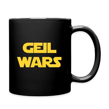 Geil wars - Tasse einfarbig - Schwarz - Rechts