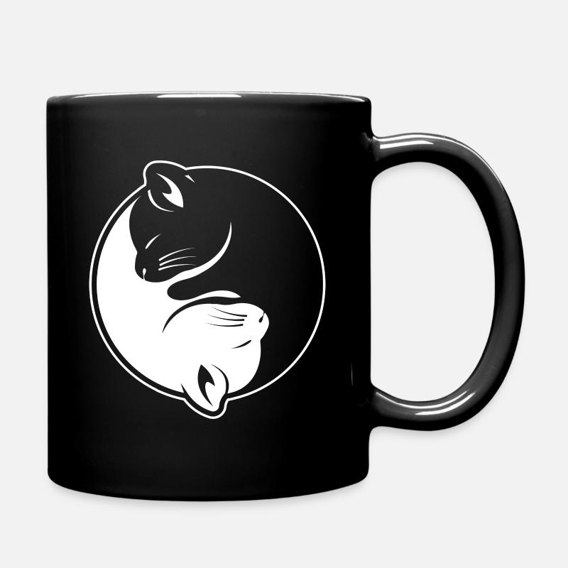 Amis chats Ying et Yang - Amateurs de chats - Mug uni - noir