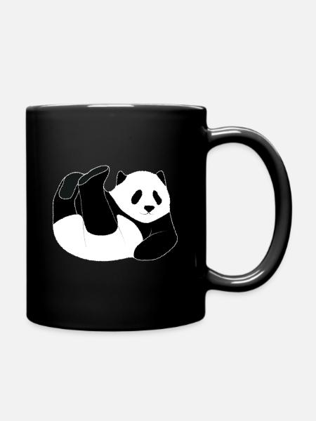 Funny Panda! Big Panda Animal Lover Cute Gift - Full Colour Mug - black