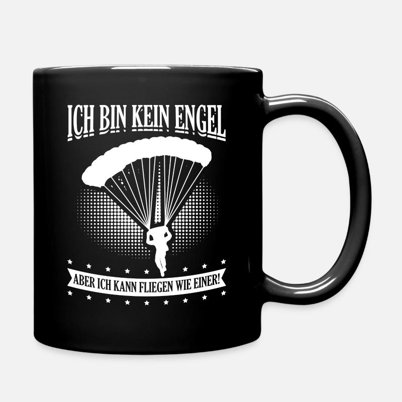 Paragliding Fallschirm Fallschirmsport Springer - Tasse einfarbig - Schwarz