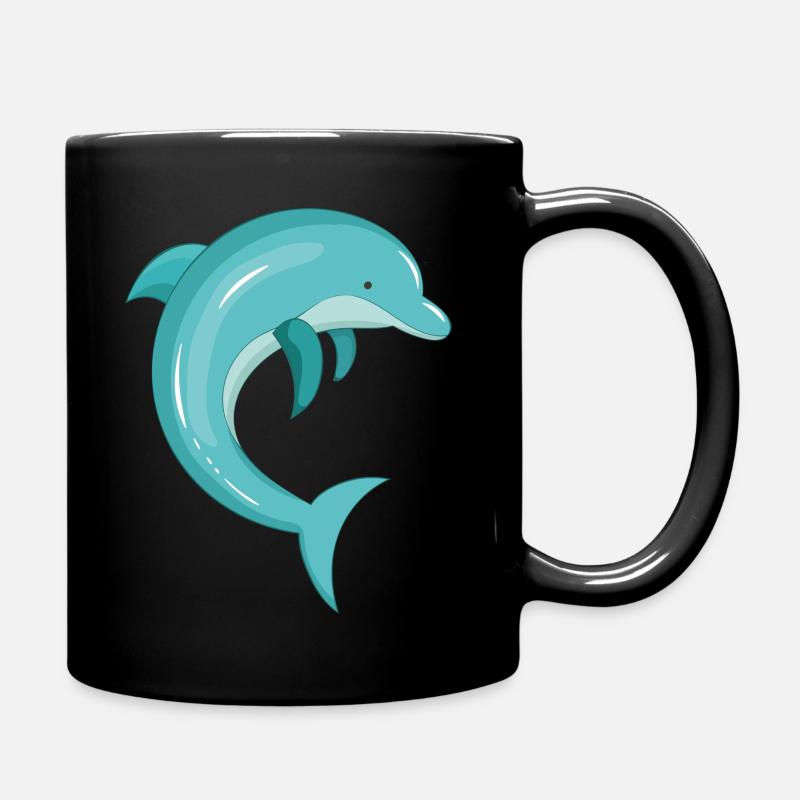 Delfin - Tasse einfarbig - Schwarz