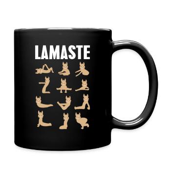 Lamaste Lamas doing Yoga - yoga mat yoga Gift - Mug uni - noir - Droite