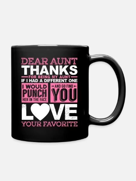 Cher tante, merci d'être ma tante - Mug uni - noir