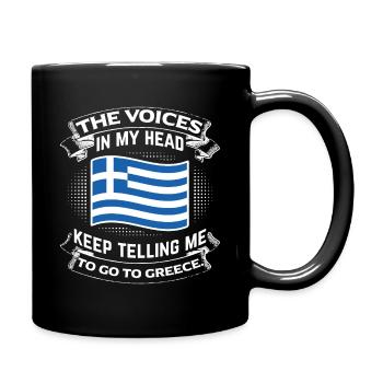 Go to Greece - Vacation Athens Akropolis Gift - Tasse einfarbig - Schwarz - Rechts