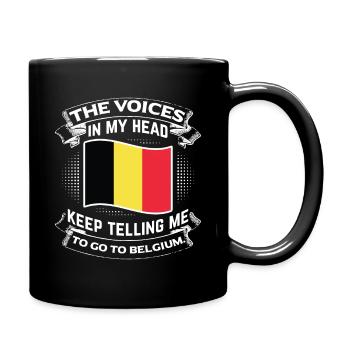 My passion for Belgium! NATO Brussels architecture - Full Colour Mug - black - Right