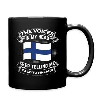 Go to Finland - Helsinki Museums Ski Areas Gift - Full Colour Mug - black - Right