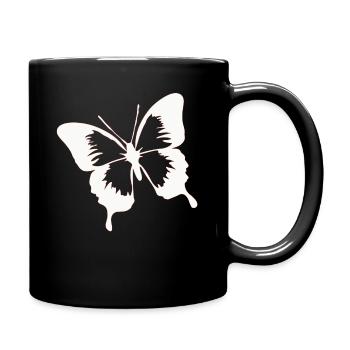 Motif animal mignon papillon doux - Mug uni - noir - Droite