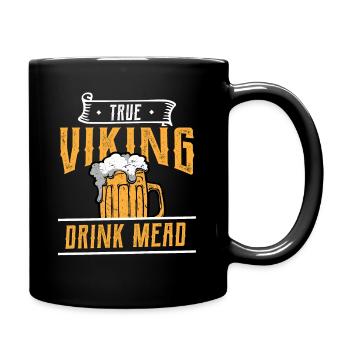 Wikinger Met Bier trinken nordisch Odin Thor Horn - Tasse einfarbig - Schwarz - Rechts