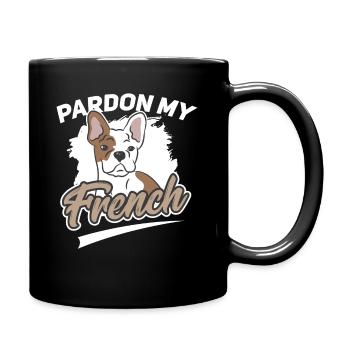 Dog Pet French Bulldog Gassi Animal - Full Colour Mug - black - Right