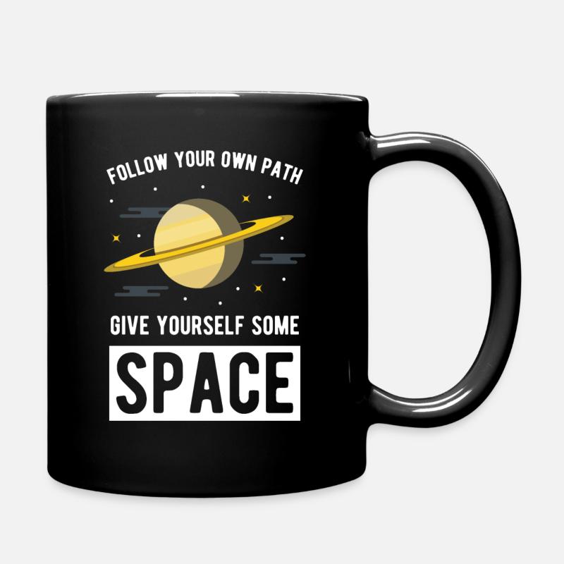 Weltraum Saturn Planet Stern Raumfahrt Galaxie All - Tasse einfarbig - Schwarz