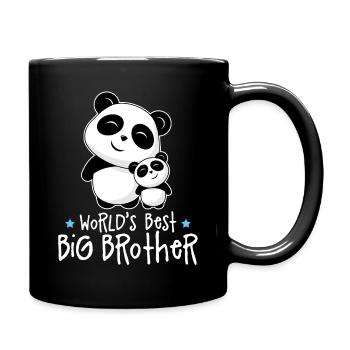World's Best Big Brother - Großer Bruder Pandas - Tasse einfarbig - Schwarz - Rechts