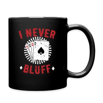Cartes de jeu de poker - Mug uni - noir - Droite