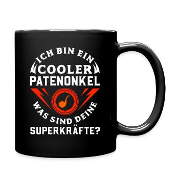 Ich bin ein cooler Patenonkel - Tasse einfarbig - Schwarz - Rechts