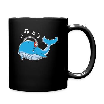 Wal Meer Tier Wasser Tierschutz Musik Fisch Säuger - Tasse einfarbig - Schwarz - Rechts