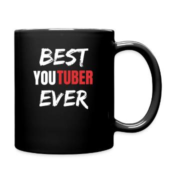 Best Youtuber Geschenkidee für Vlogger - Tasse einfarbig - Schwarz - Rechts