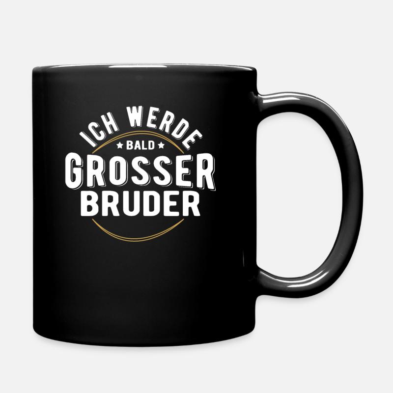 big brother pacifier gift pregnancy - Full Colour Mug - black