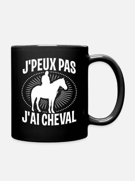 J’ai cheval - Mug uni - noir