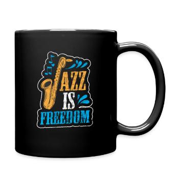 Jazz Musikstil Musik Band Saxophon Geschenk - Tasse einfarbig - Schwarz - Rechts