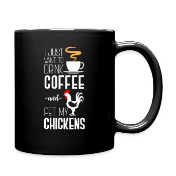 Coffee Coffee Chicken Chicken - Tasse einfarbig - Schwarz - Rechts