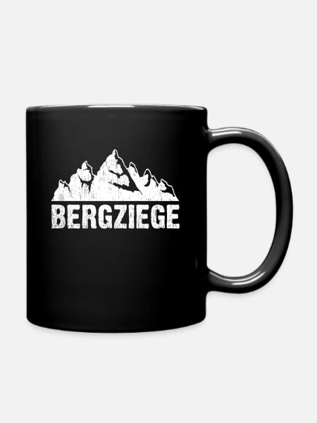 Bergziege - Tasse einfarbig - Schwarz