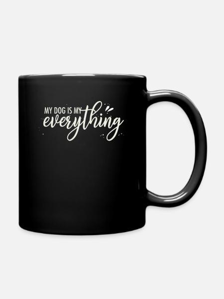 Hund ist alles Hundeliebe Hundefreund - Tasse einfarbig - Schwarz