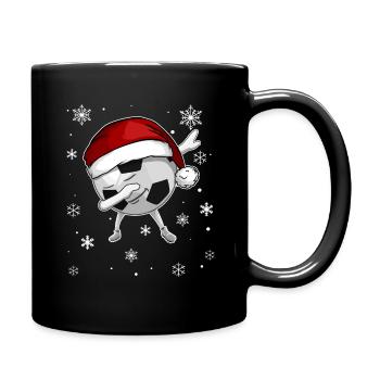 Dabbing Football - Soccer Christmas Design - Full Colour Mug - black - Right