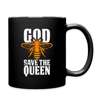 God Save The Queen - Full Colour Mug - black - Right