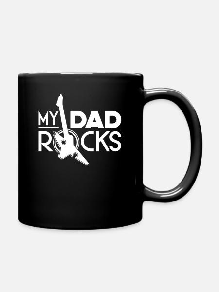 Mon Papa Rocks - Guitariste - Mug uni - noir