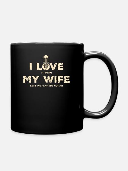 guitar - Full Colour Mug - black