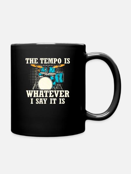 Drummer Drummer Drummer Band - Full Colour Mug - black