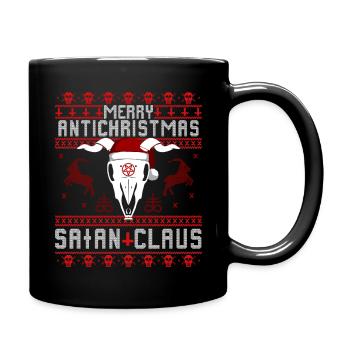 Merry Antichristmas - Satan Claus Ugly Sweater - Full Colour Mug - black - Right