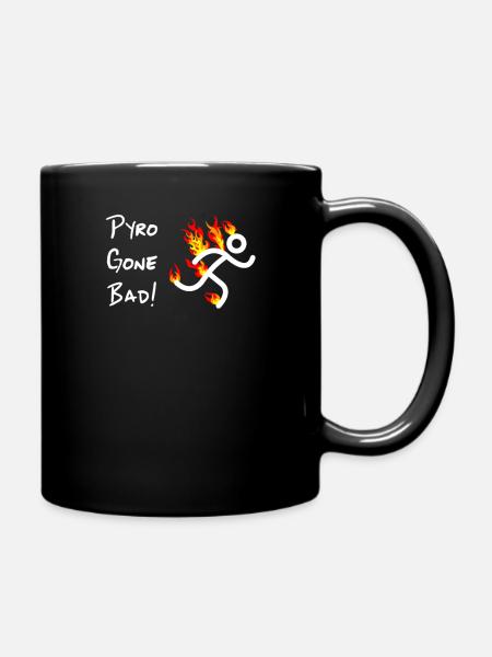 Pyrotechniker-lustiges Feuerwerks-Geschenk Pyro schlecht gegangen - Tasse einfarbig - Schwarz