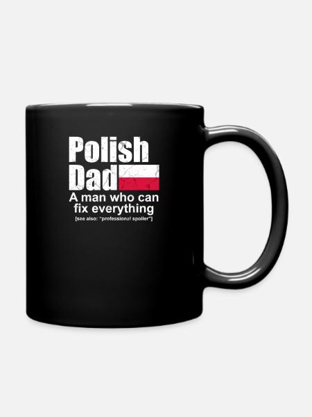 Polish father Poland Dad Polska Dad - Full Colour Mug - black