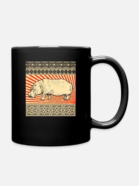 Hippopotame hippopotame - Mug uni - noir