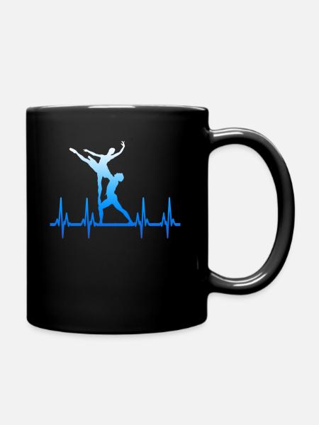 Cadeau de ballerine de battement de coeur de danseuse de ballet - Mug uni - noir