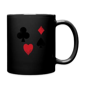 Poker - Tasse einfarbig - Schwarz - Rechts