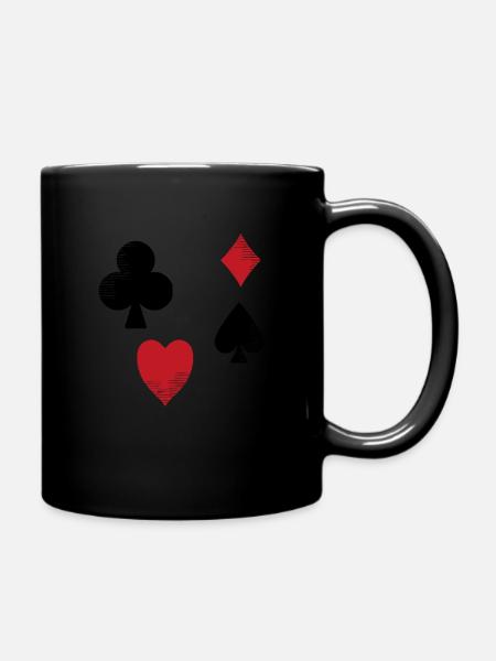 Poker - Tasse einfarbig - Schwarz