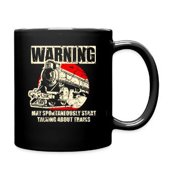 Railway Model Railway Rails - Full Colour Mug - black - Right