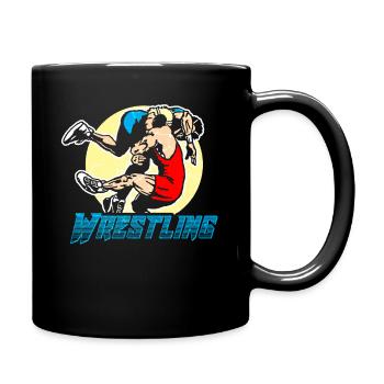 Wrestling - Tasse einfarbig - Schwarz - Rechts