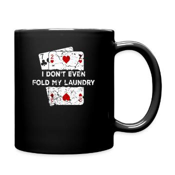 Jeu de cartes poker - Mug uni - noir - Droite