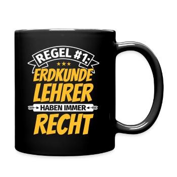 Geography teacher gifts funny saying - Full Colour Mug - black - Right